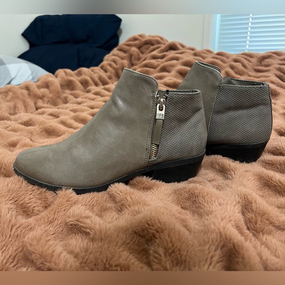 Call it spring grey beige Gunson zip ankle boots